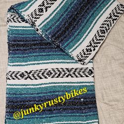 New Aqua Falsa Mexican Blanket