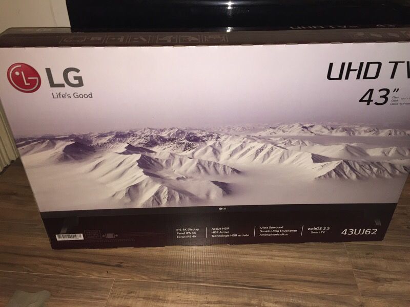 LG 43in 4K UHD Smart TV 43UJ62