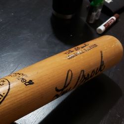Baseball Bat Signed By Lou Brock