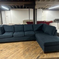 Delivery Available blue 2pc sectional couch