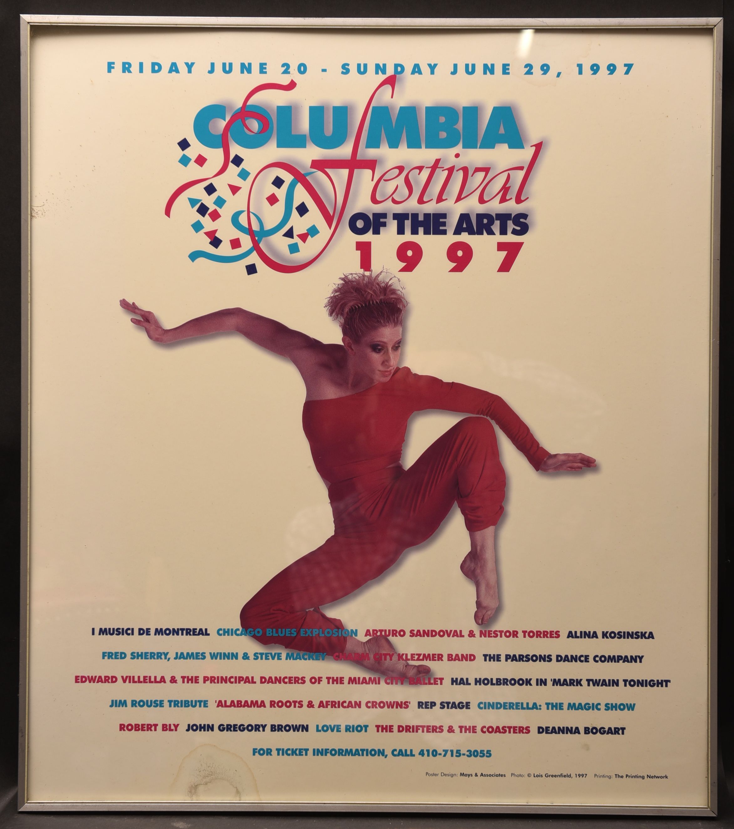 Columbia Festival of the Arts 1997 Poster