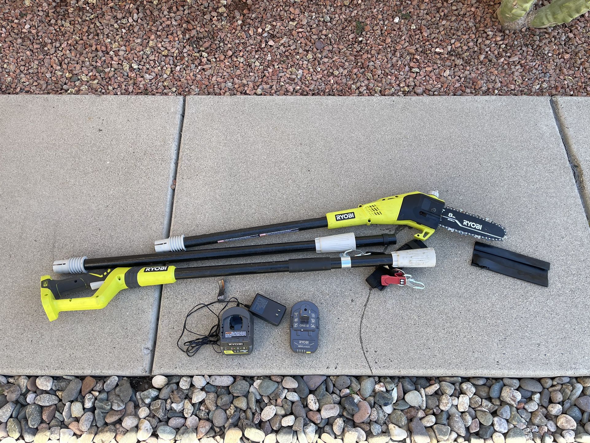 Ryobi 18v Pole Saw With Battery And Charger 