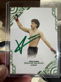 Quillan Salkilld Signed Authentic Autograph MMA Card