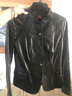 Genuine Italian leather jacket, XS.