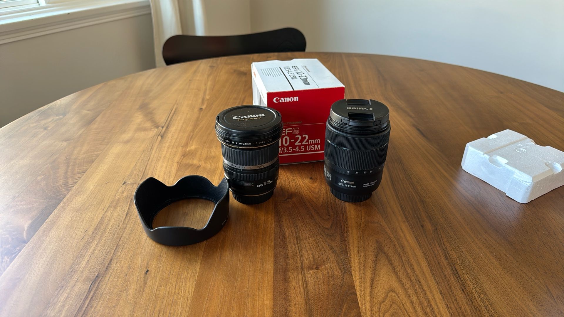 Canon EF S 18 135mm & Canon EF S 10 22mm