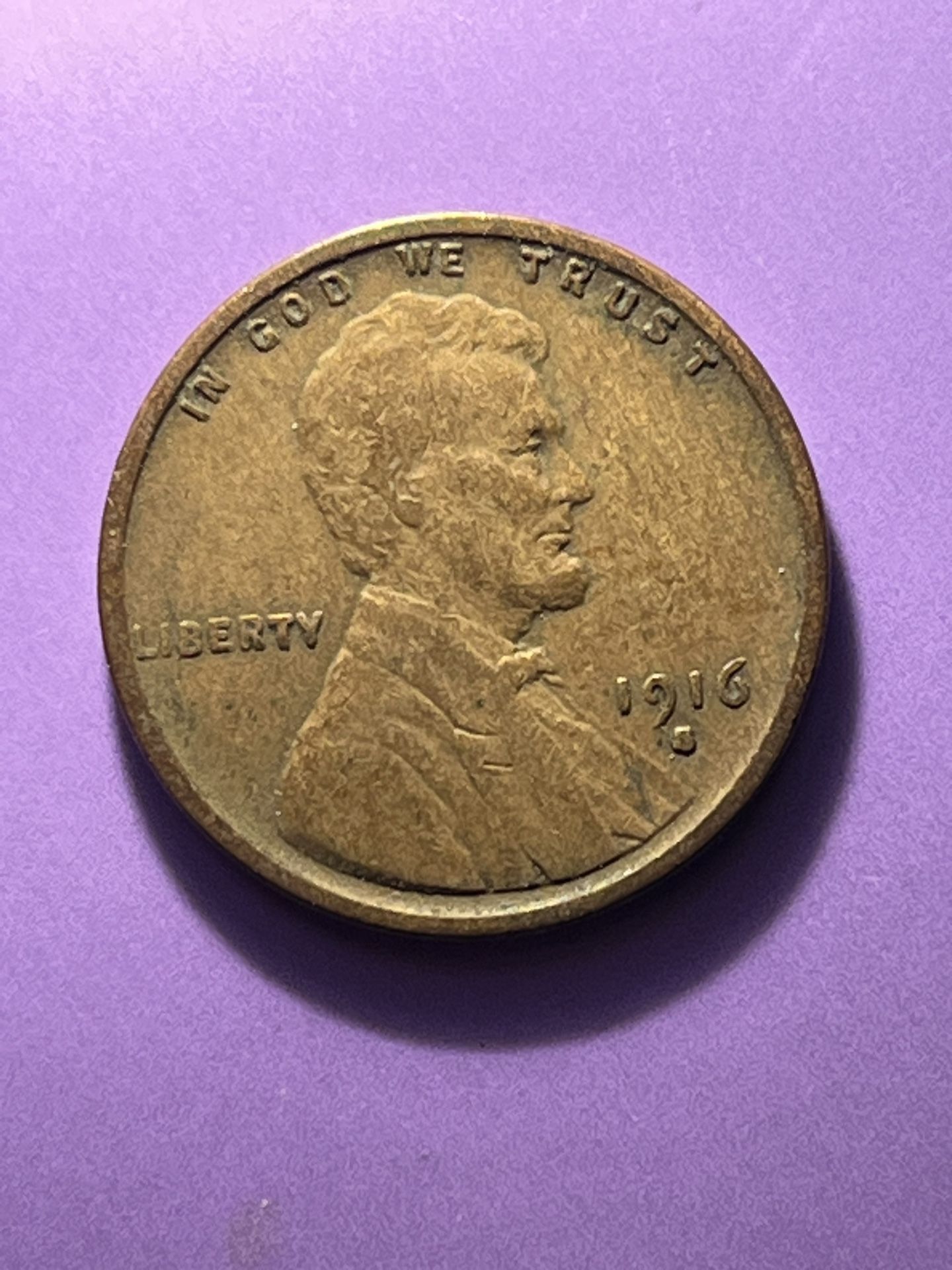 1916 s 1cent Lincoln penny