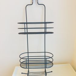 Metal Bathroom Hang Over Cabinet Door 2 Section Storage Tool Organizer Basket Tray caddy