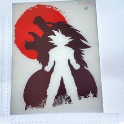 Iron On Heat Transfer  Good For T-shirts Sweaters Jackets T Shirt Design Size Is About 14x10  Goku Dragon Ball Z  #569