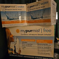 MyPURmist system and 2 extra boxes of refill water