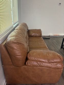 Tan Leather Sofa Couch