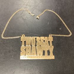 “TWO SEAT SHAWTY” 14K 27.3 g Pendant And Chain