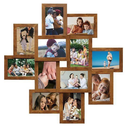 New Collage Picture Frames for Wall 4x6 Picture Frame Collage Display 12 Opening Photos Wall Hanging Photo Collage Frame Picture Frames Collage Wall D