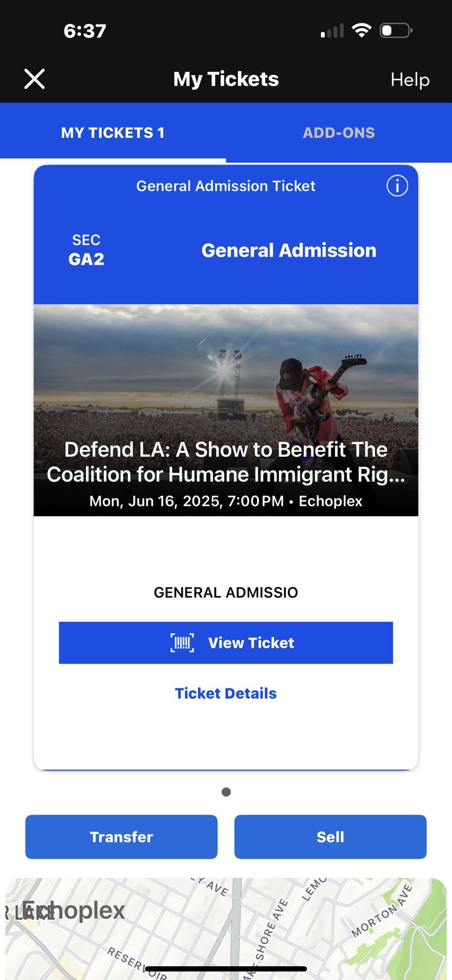 Defend LA Ticket, Tom Morello