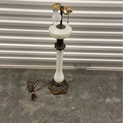 Lamp Milk Glass Vintage 