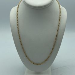 14kt Yellow Gold Rope Chain 22”