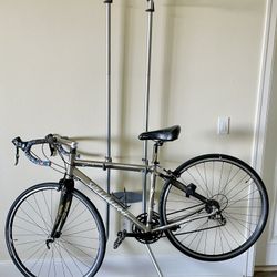Sturdy Silver Gravity Vertical Bike Rack 