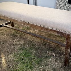 Rustic Upholstered Bench