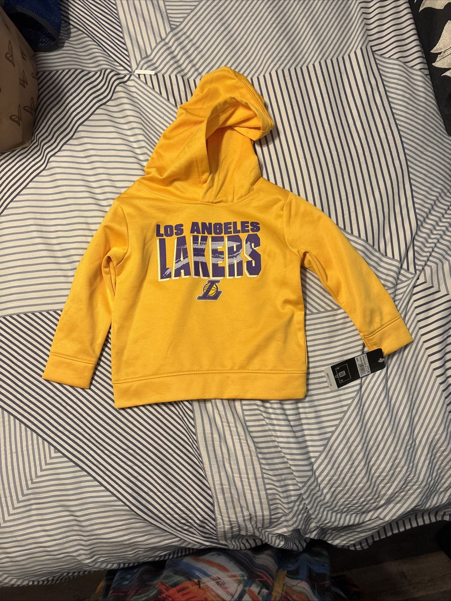 Los Angeles Lakers NBA Hoodie Child 2T Pullover Sweatshirt Yellow Purple NWT
