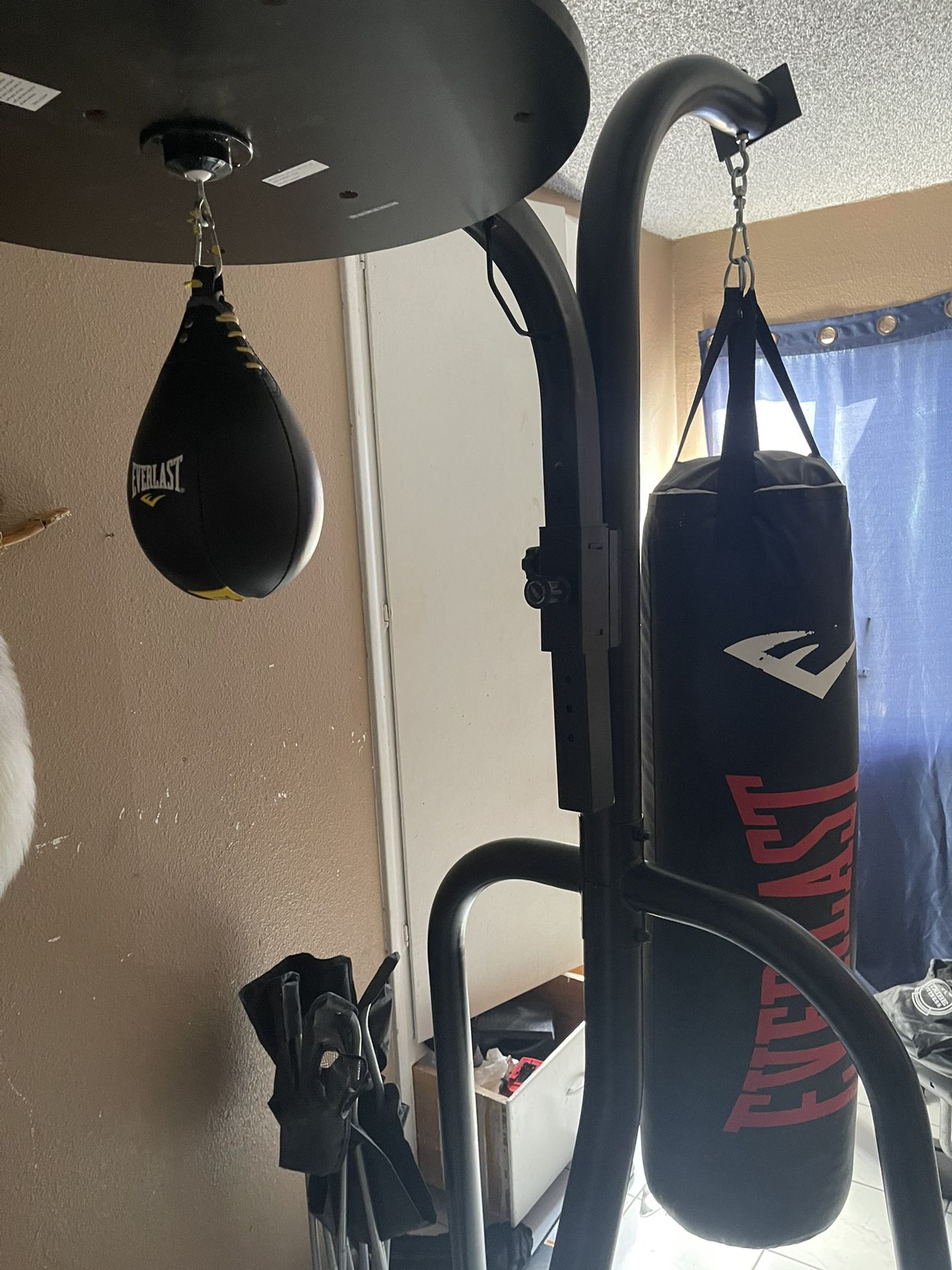 Heavy Bag And Speed Bag And Stand