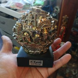 Vtg Sam Philipe Jerusalem 925 Silver Over Plaster Gold Tone Sculpture 