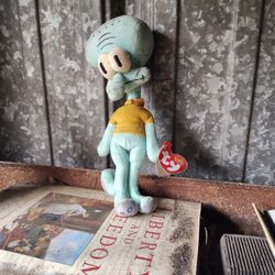 Original TY Beanie Babie Squidward Tentacles 2004