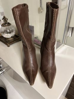 Womens Cowgirl Boots Leather Size 7.5 $65 Firm PUO
