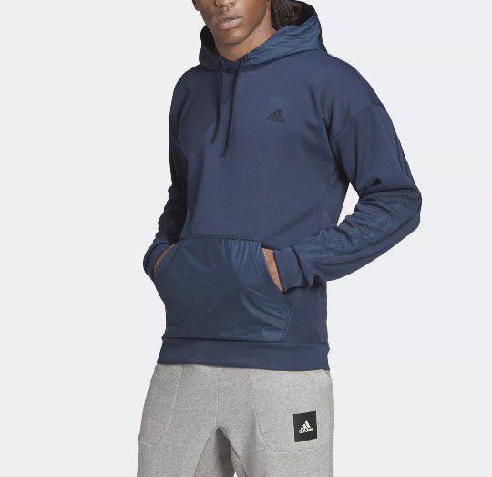 Hoodie Adidas Sportswear Fabric Block Mens Size XL