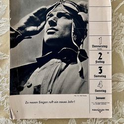 Vintage Rare 1942 German Calendar