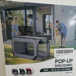 POP-UP DOG KENNEL" with the size 36 x 22 x 22 inch,NEW