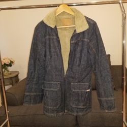 Guess Vintage Y2k Jacket Denim Fleece