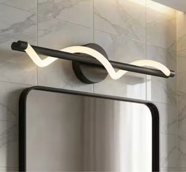 Artika Neon 27 in. 5CCT 1-Light Matte Black Integrated LED Vanity Wall Light