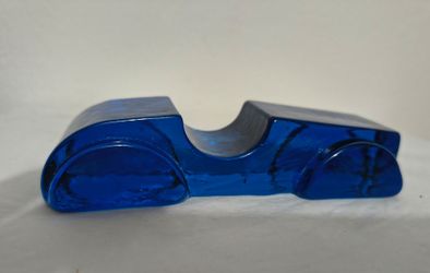 VINTAGE MURANO GLASS CABRIOLET CAR COBALT SOLID 5.5"××1.6" ×1.2"