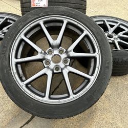 18” Tesla Model 3 wheels aero rims Michelin 235/45r18 75% 