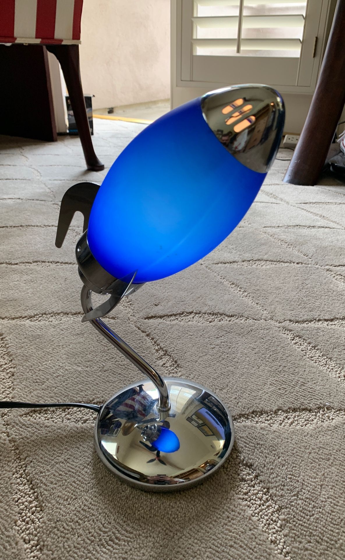 Blue Rocket Lamp