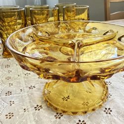Vintage Amber Glass Lot