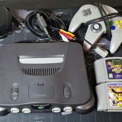 Nintendo 64 Console Bundle + Controller + 2 Games (Works Great!)