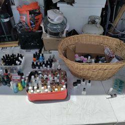 nail polish and household storage locker clean out galore available today