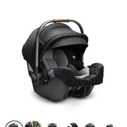 Nuna Infant Car seat, Pipa Rx + Pipa Relx Base, Caviar (Black)