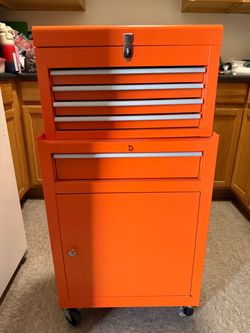 NEW Boyel Living 5-Drawer Rolling Tool Chest & Cabinet – Orange