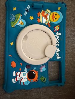 Space Duck IPad/Tablet Cover with rotating kickstand