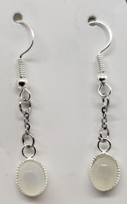 Natural Moonstone Dangle Earrings