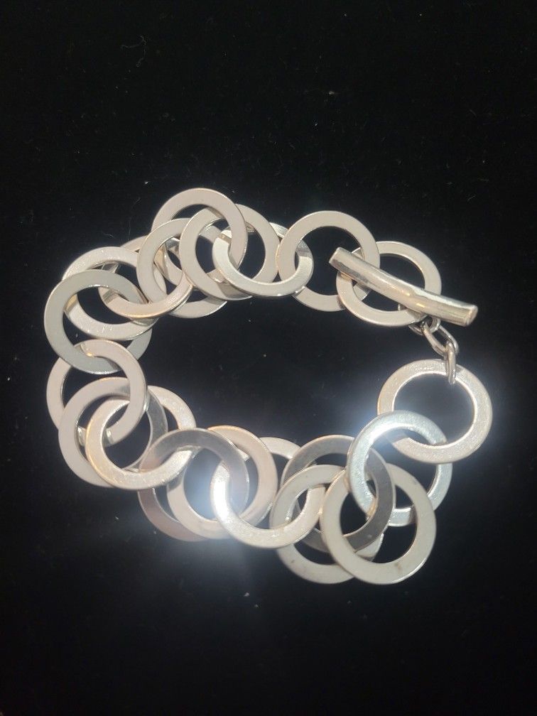 Silpada Silver Heavy Circles Bracelet 