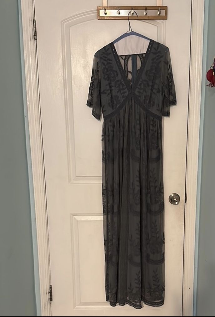 Pink Plush Maternity Dress
