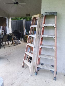 6 fts ladder. Escaleras de 6 fts.