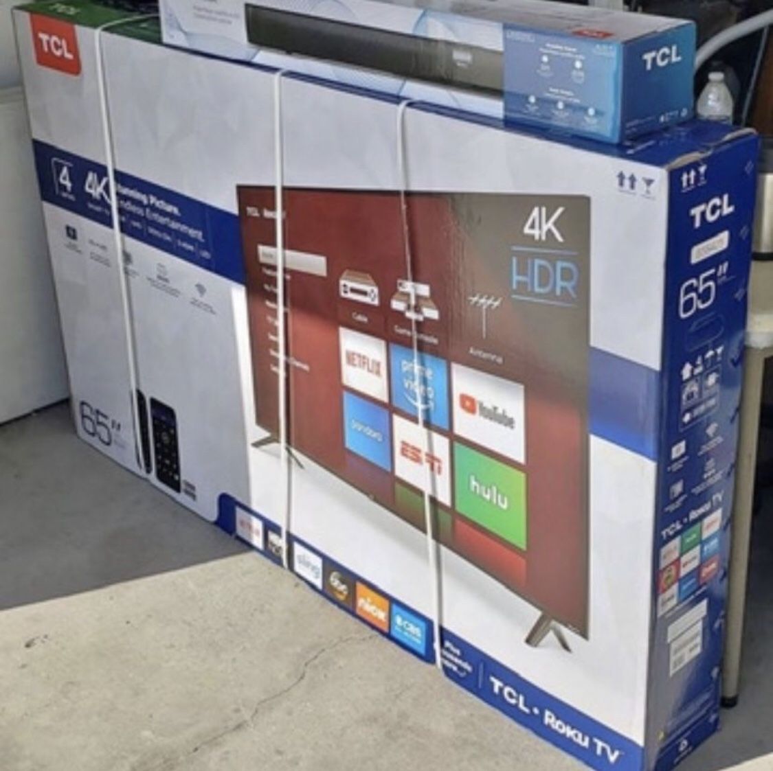 HD41 65” TCL Roku Smart 4k Uhd TV 
