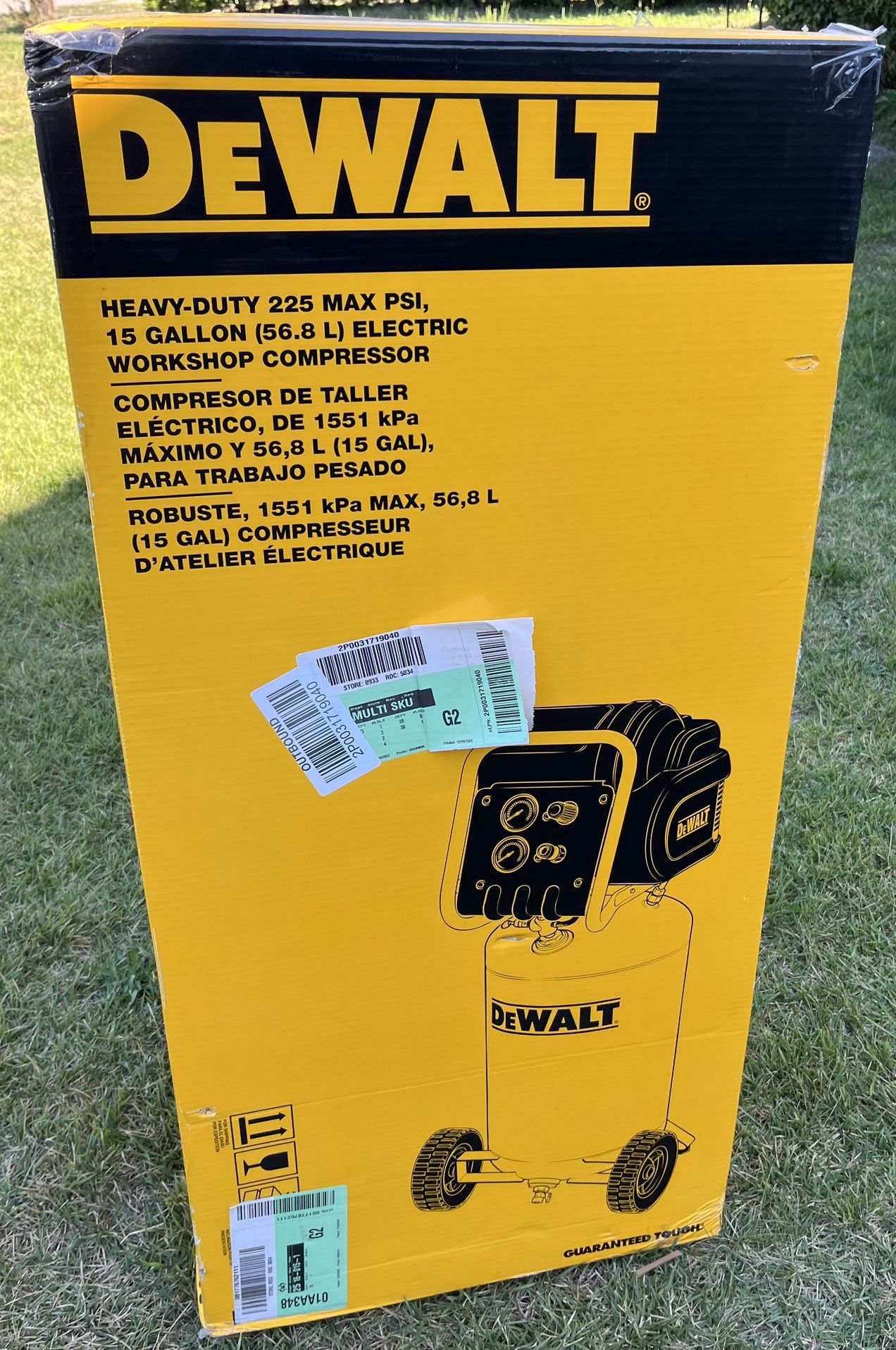 DEWALT HEAVY-DUTY 15 GALLON WORKSHOP COMPRESSOR