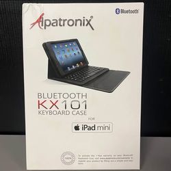 NEW Apatronix IPad Mini Bluetooth KX101 Keyboard Case. Free to ask, I reply 