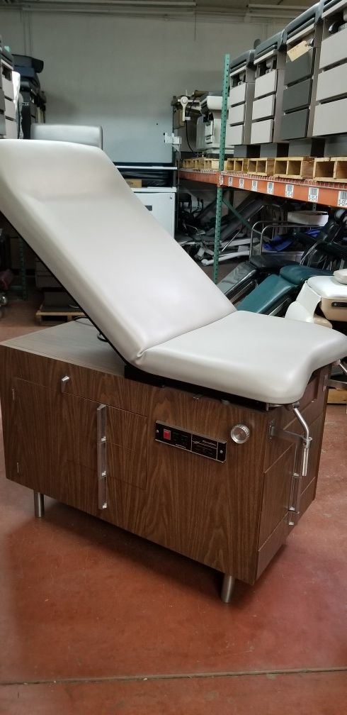 Medical gyn exam table with new upholstery