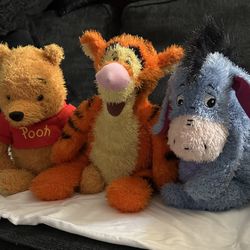 Disney Lot Pooh Bear, Tigger, and  Eeyore