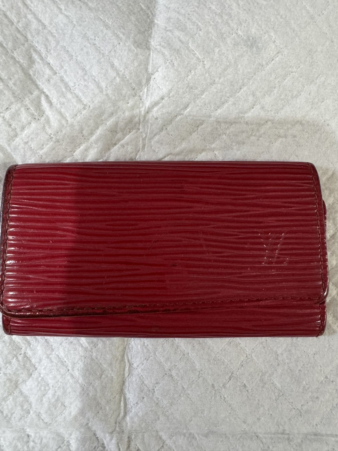 Louis Vuitton Red EPi Card Holder Key
